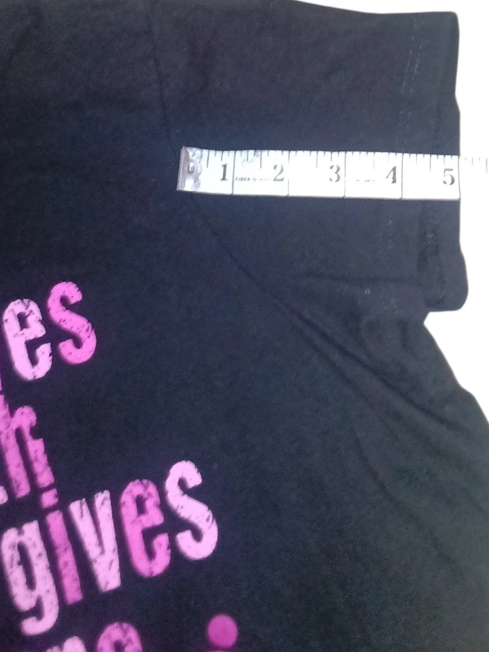 Black Short Sleeve Tee with Pink Breast Cancer Ribbon Graphic